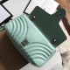 Gucci GG Marmont Small Shoulder Bag in Pastel Green Chevron Leather