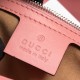 Gucci GG Marmont Small Shoulder Bag in Pastel Pink Chevron Leather