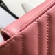 Gucci GG Marmont Small Shoulder Bag in Pastel Pink Chevron Leather