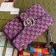 Gucci GG Marmont Small Shoulder Bag in Pink GG Canvas