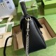 Gucci GG Marmont Small Top Handle Bag in Black Matelasse Leather