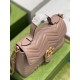 Gucci GG Marmont Small Top Handle Bag in Nude Chevron Calfskin