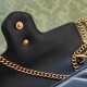 Gucci GG Marmont Super Mini Bag in Black Chevron Leather