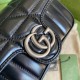 Gucci GG Marmont Super Mini Bag in Black Matelasse Leather