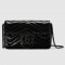 Gucci GG Marmont Super Mini Bag in Black Patent Leather