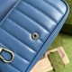 Gucci GG Marmont Super Mini Bag in Blue Matelasse Leather