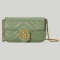 Gucci GG Marmont Super Mini Bag in Green Chevron Leather