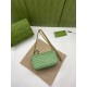 Gucci GG Marmont Super Mini Bag in Green Chevron Leather