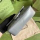 Gucci GG Marmont Super Mini Bag in Grey Matelasse Leather