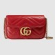 Gucci GG Marmont Super Mini Bag in Red Chevron Leather