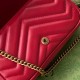 Gucci GG Marmont Super Mini Bag in Red Chevron Leather