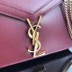 Saint Laurent Bordeaux Cassandra Monogram Clasp Bag