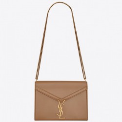 Saint Laurent Camel Cassandra Monogram Clasp Bag