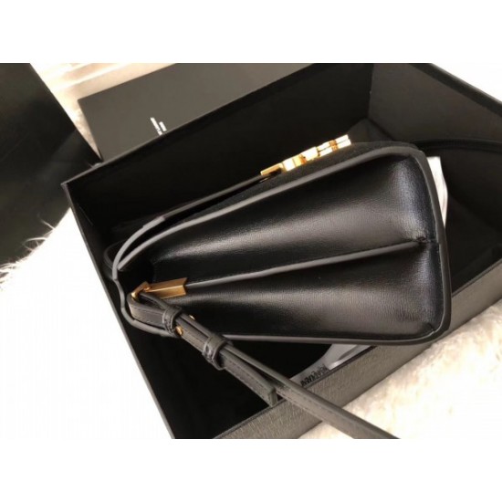 Saint Laurent Cassandra Medium Bag In Black Suede