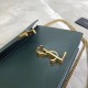 Saint Laurent Dark Green Cassandra Monogram Clasp Bag