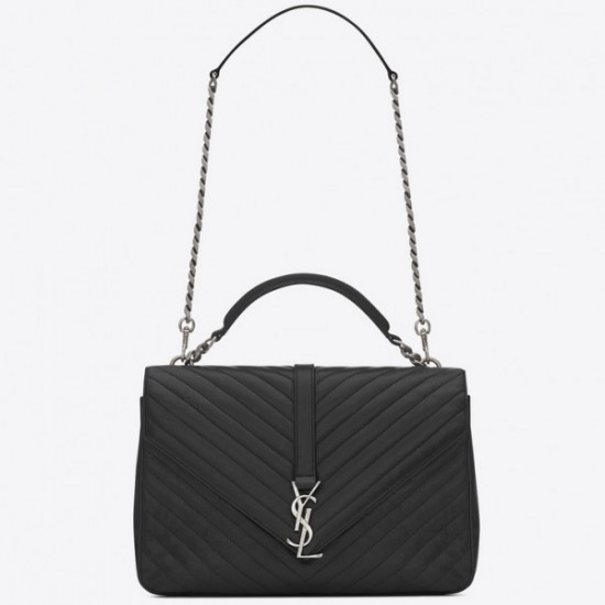 Saint Laurent Large Black College Shoulder Bag