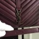 Saint Laurent Large Bordeaux College Shoulder Bag