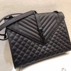 Saint Laurent Large Envelope All Black Bag