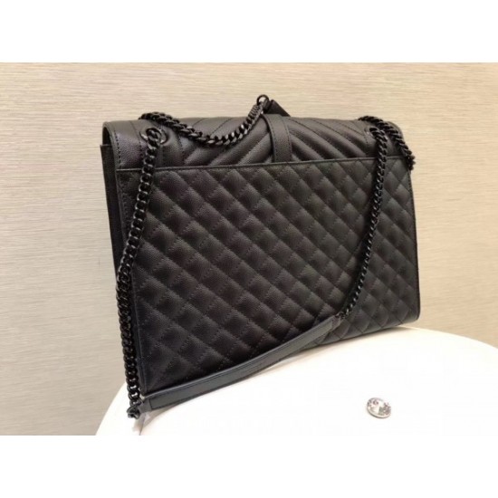 Saint Laurent Large Envelope All Black Bag