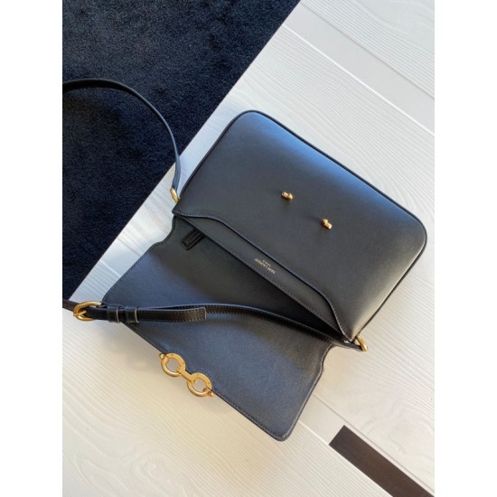 Saint Laurent Le Maillon Bag In Black Calfskin