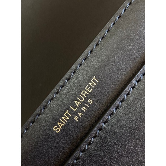 Saint Laurent Le Maillon Bag In Black Calfskin