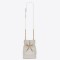 Saint Laurent Le Maillon Hook Bucket Bag In White Lambskin