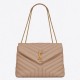 Saint Laurent Loulou Medium Bag In Beige Matelasse Leather