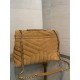 Saint Laurent Loulou Medium Bag In Brown Suede Leather