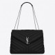 Saint Laurent Loulou Medium Bag In Noir Matelasse Leather