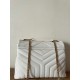 Saint Laurent Loulou Medium Bag In White Matelasse Leather