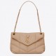 Saint Laurent Loulou Puffer Small Bag In Beige Matelasse Leather