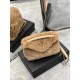 Saint Laurent Loulou Puffer Small Bag In Beige Shearling