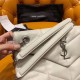 Saint Laurent Loulou Puffer Small Bag In White Lambskin