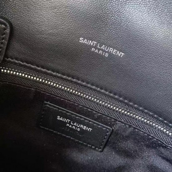 Saint Laurent Loulou Puffer Toy Bag In Noir Lambskin