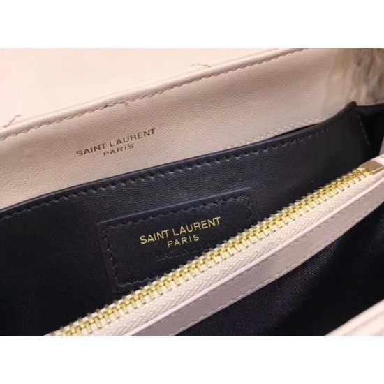 Saint Laurent Loulou Small Bag In Beige Matelasse Leather