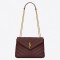 Saint Laurent Loulou Small Bag In Burgundy Matelasse Leather