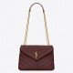 Saint Laurent Loulou Small Bag In Burgundy Matelasse Leather