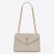 Saint Laurent Loulou Small Bag In White Matelasse Leather