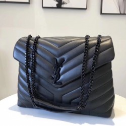 Saint Laurent So Black Loulou Medium Shoulder Bag