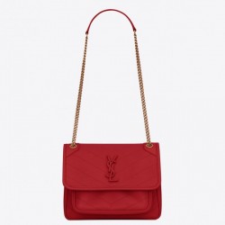 Saint Laurent Baby Niki Bag In Red Lambskin