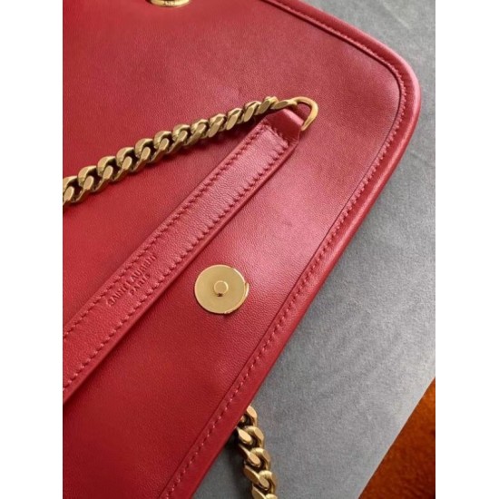 Saint Laurent Baby Niki Bag In Red Lambskin