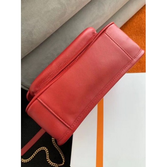 Saint Laurent Baby Niki Bag In Red Lambskin