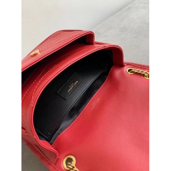 Saint Laurent Baby Niki Bag In Red Lambskin