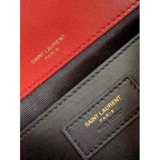 Saint Laurent Baby Niki Bag In Red Lambskin