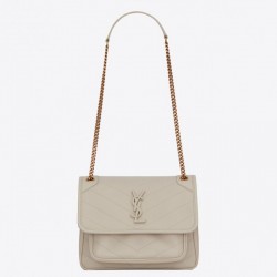 Saint Laurent Baby Niki Bag In White Lambskin