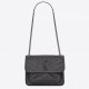 Saint Laurent Baby Niki Chain Bag In Storm Gray Crinkled Leather