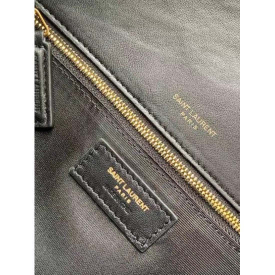 Saint Laurent Medium Niki Bag In Black Lambskin