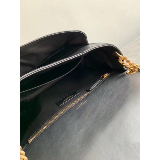 Saint Laurent Medium Niki Bag In Black Lambskin