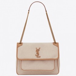 Saint Laurent Medium Niki Bag In Cotton Canvas