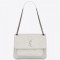 Saint Laurent Medium Niki Bag In White Crinkled Leather